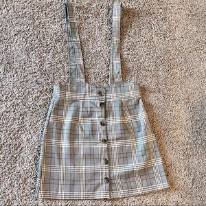 Forever 21 Plaid overall skirt size small